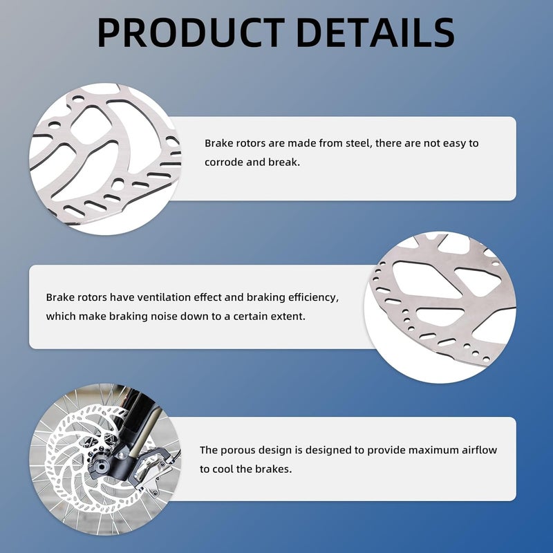 BAOUFF Front and Rear Brake Rotors for Surron Light Bee,203mm Dirt Bike Brake Discs for Dirt Bike Sur Ron Light Bee X and S/X160/X260 - Image 4